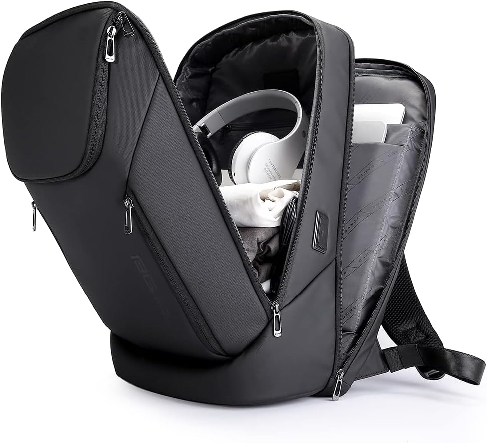BANGE 2517 Business Smart Backpack Waterproof fit 15.6 Inch Laptop Backpack with USB Charging Port,Travel Durable Backpack