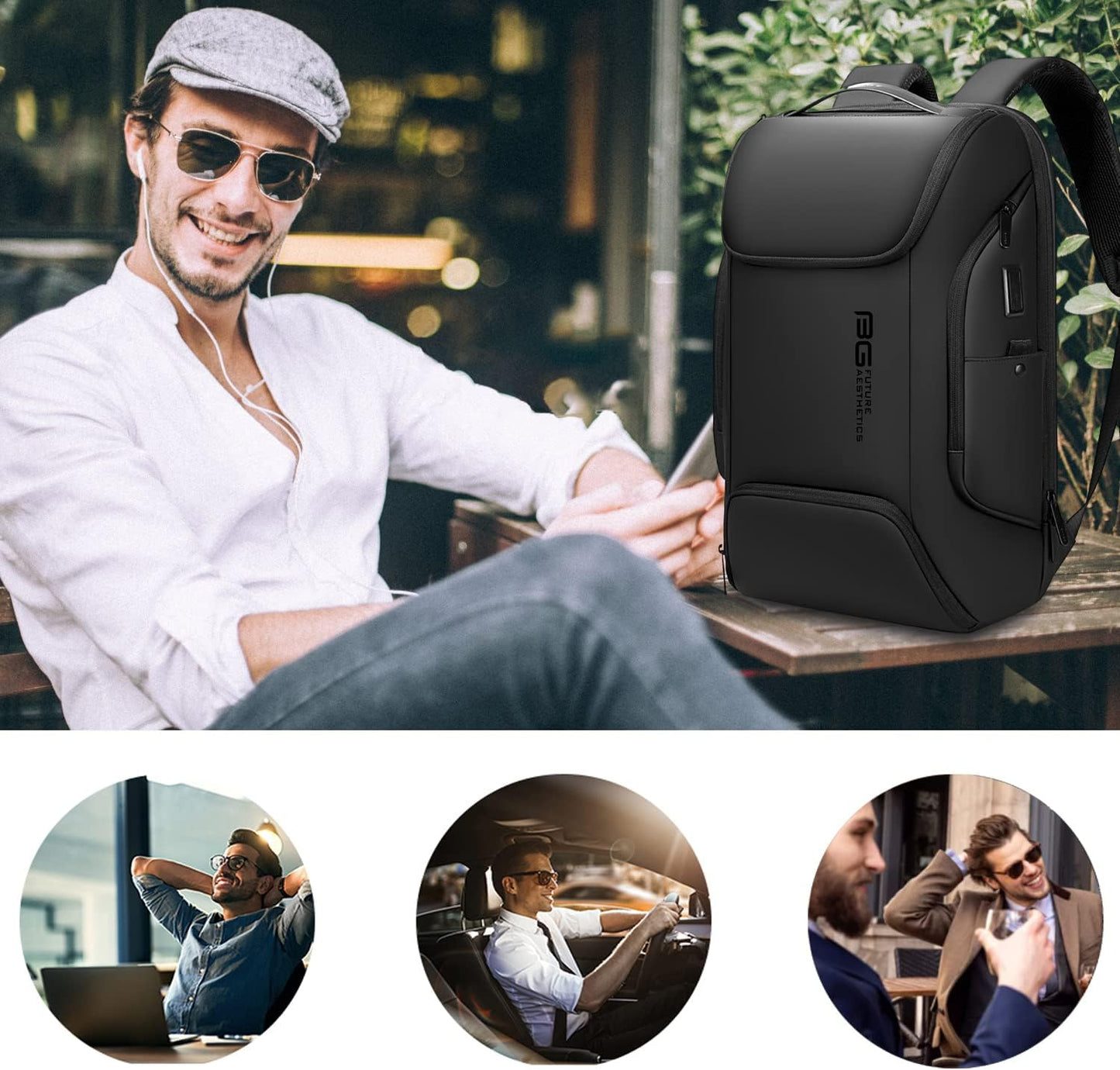 BANGE 7267 Business Laptop Smart backpack Can Hold 15.6 Inch Laptop Commute Backpack Carry on bag for men and women