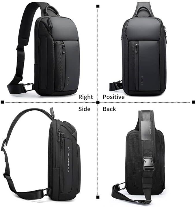 BANGE 7566 Sling Bag, Waterproof Men's Chest Bag Shoulder bags Crossbody Sling Backpack for Men