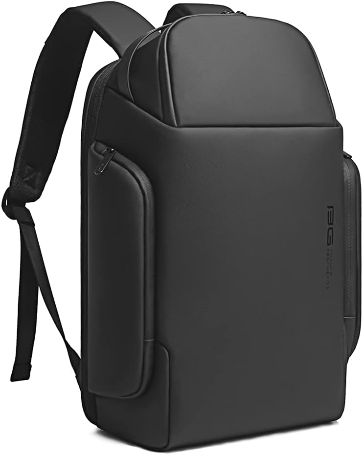 BANGE 7277 Smart Trendy 20L Durable Oxford Backpacks Anti-Theft USB Waterproof 1.2KG W 15.6in Laptop School Travel Black Bags