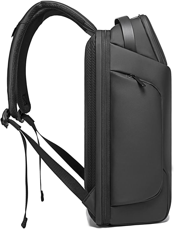 BANGE 7277 Smart Trendy 20L Durable Oxford Backpacks Anti-Theft USB Waterproof 1.2KG W 15.6in Laptop School Travel Black Bags