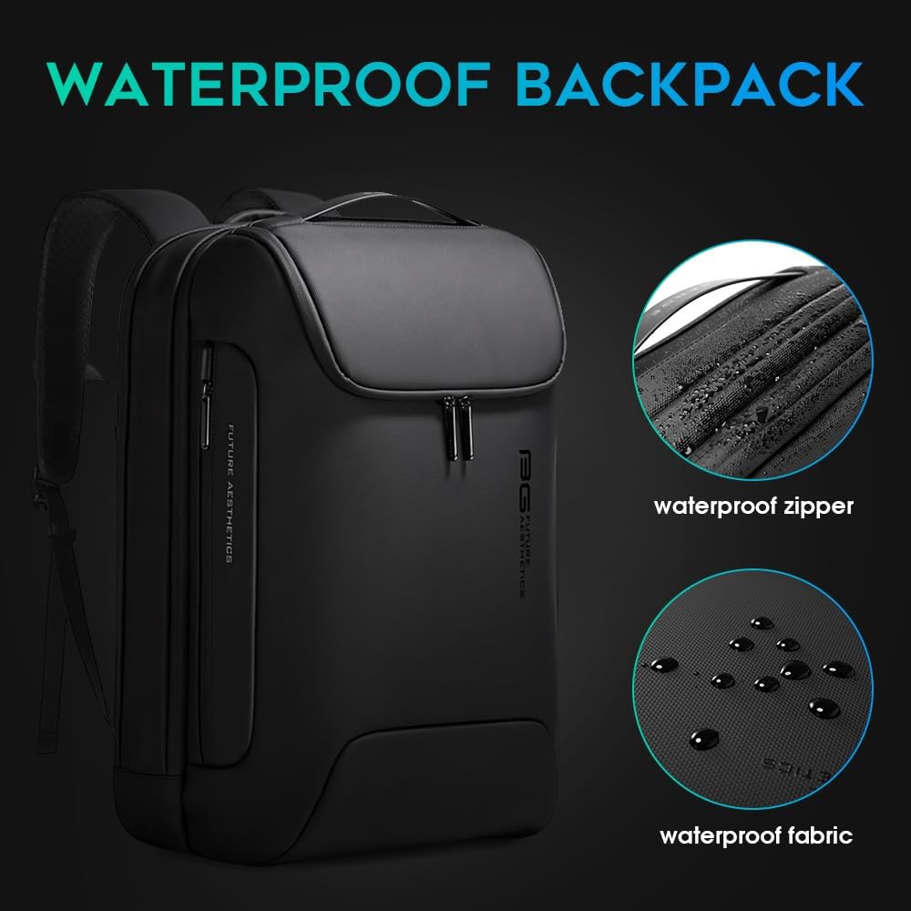 BANGE 7216 Men's Anti-Theft Backpack,Waterproof Fashion Travel Backpacks,High Tech Backpack with USB3.0 Charging Port,Business Laptop Backpack Fits 17.3 Inch Notebook…