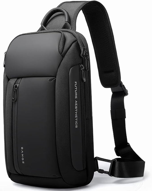 BANGE 7566 Sling Bag, Waterproof Men's Chest Bag Shoulder bags Crossbody Sling Backpack for Men