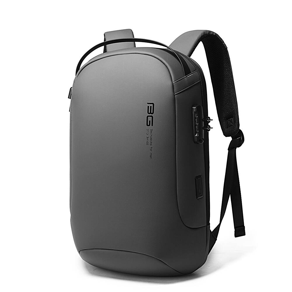 BANGE 7225 Backpack Waterproof 15.6in Laptop Size Smart Trendy Durable Oxford Backpacks Anti-Theft USB School Travel Black Bags