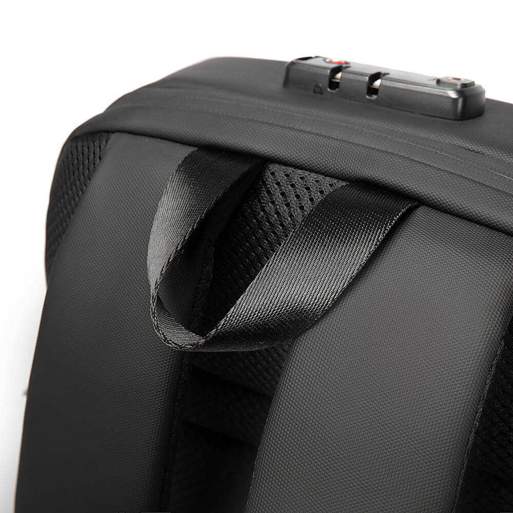 BANGE 7251 Backpack Waterproof 15.6in Laptop Size Smart Trendy Durable Oxford Backpacks Anti-Theft USB School Travel Black Bags