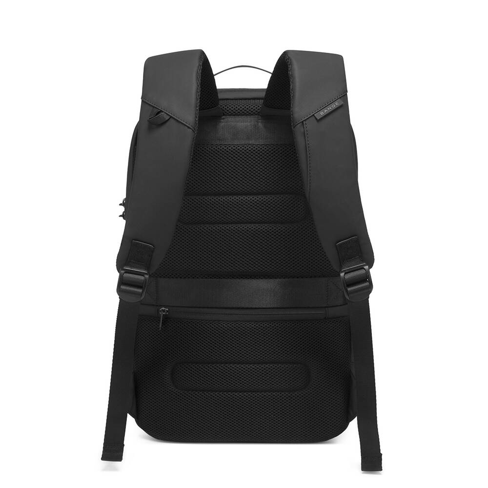 BANGE 7225 Backpack Waterproof 15.6in Laptop Size Smart Trendy Durable Oxford Backpacks Anti-Theft USB School Travel Black Bags