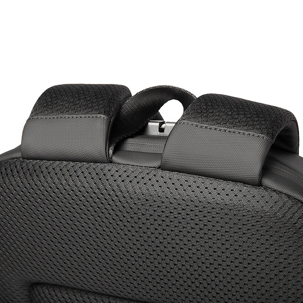BANGE 7251 Backpack Waterproof 15.6in Laptop Size Smart Trendy Durable Oxford Backpacks Anti-Theft USB School Travel Black Bags