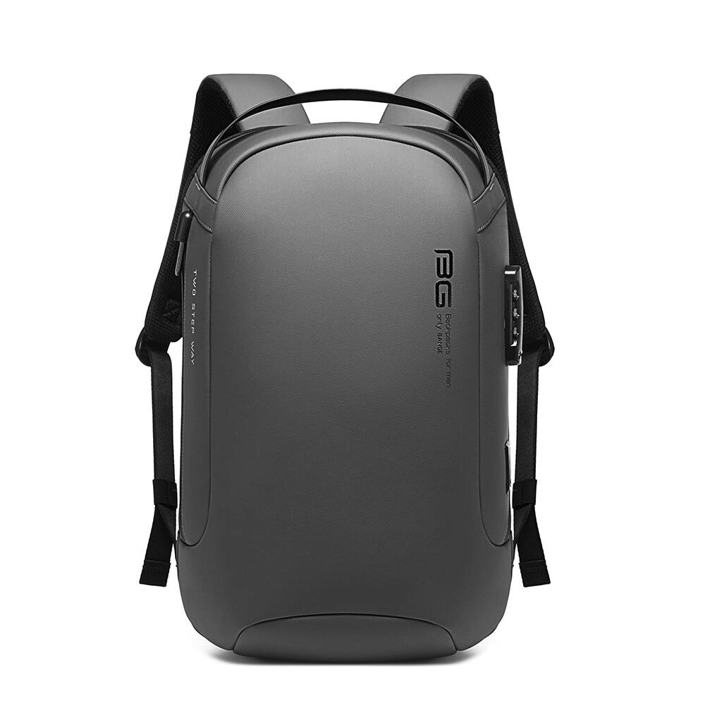 BANGE 7225 Backpack Waterproof 15.6in Laptop Size Smart Trendy Durable Oxford Backpacks Anti-Theft USB School Travel Black Bags