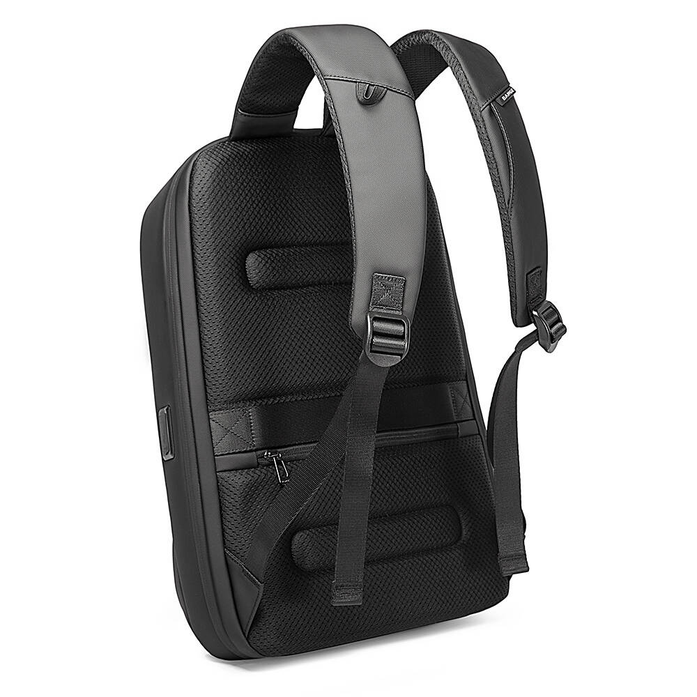 BANGE 7251 Backpack Waterproof 15.6in Laptop Size Smart Trendy Durable Oxford Backpacks Anti-Theft USB School Travel Black Bags