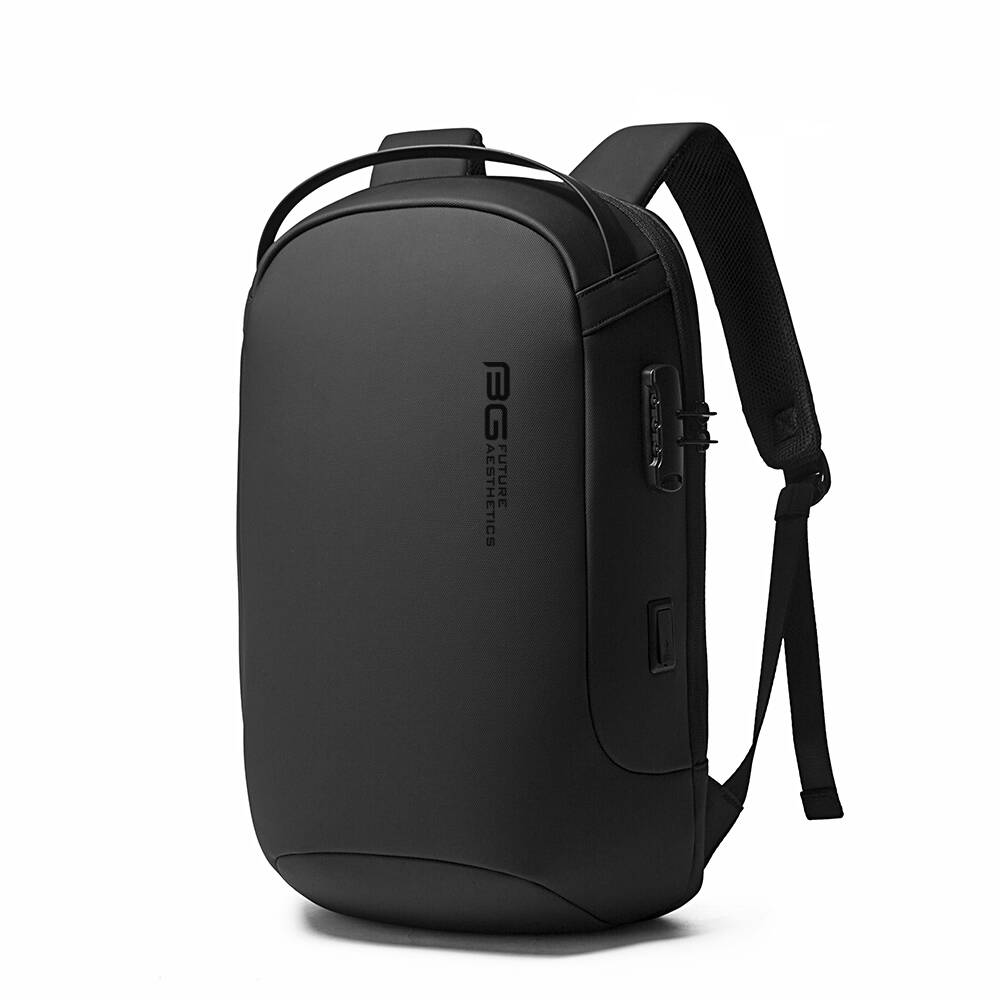 BANGE 7225 Backpack Waterproof 15.6in Laptop Size Smart Trendy Durable Oxford Backpacks Anti-Theft USB School Travel Black Bags