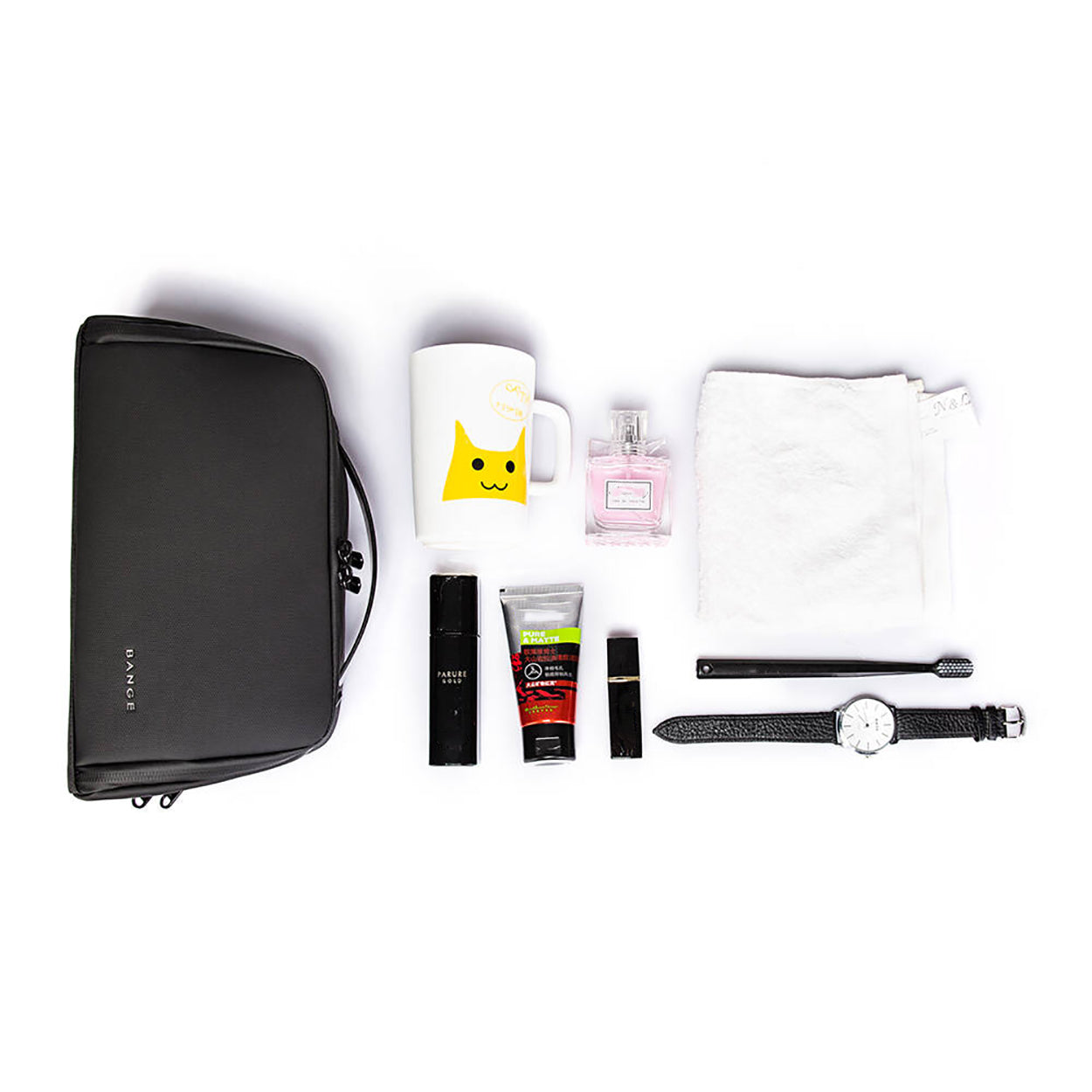 BANGE 22196 Toiletry Bag Water-Resistant For Men & Women, Travel Toiletry Organizer Dopp Kit Shaving Bag For Toiletries Travel Accessory | Grooming Kit For Men And Women