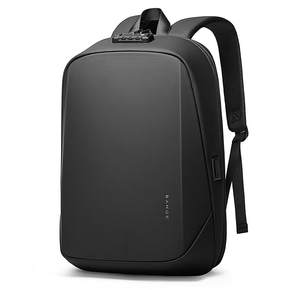 BANGE 7251 Backpack Waterproof 15.6in Laptop Size Smart Trendy Durable Oxford Backpacks Anti-Theft USB School Travel Black Bags
