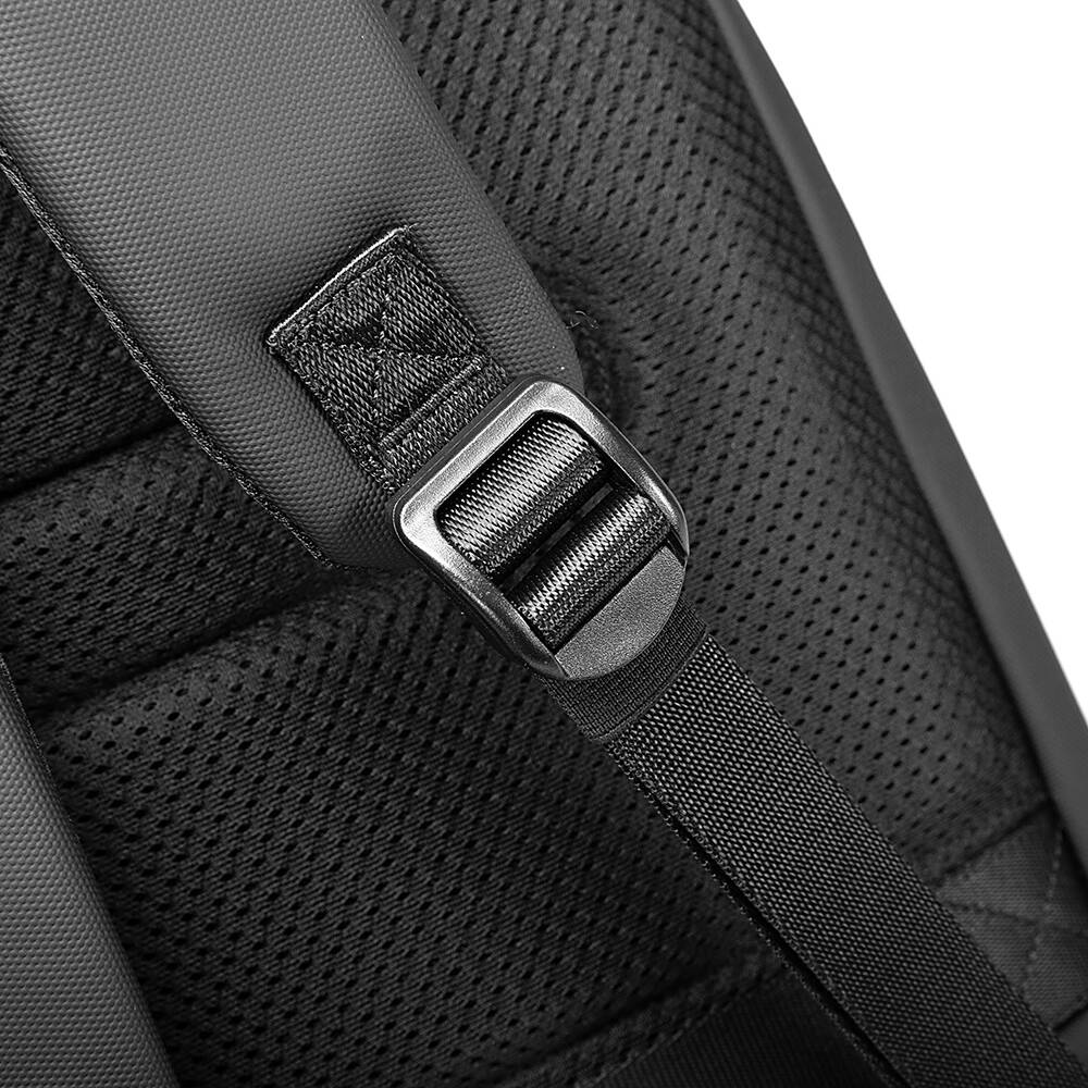 BANGE 7251 Backpack Waterproof 15.6in Laptop Size Smart Trendy Durable Oxford Backpacks Anti-Theft USB School Travel Black Bags