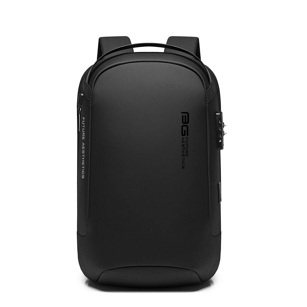 BANGE 7225 Backpack Waterproof 15.6in Laptop Size Smart Trendy Durable Oxford Backpacks Anti-Theft USB School Travel Black Bags