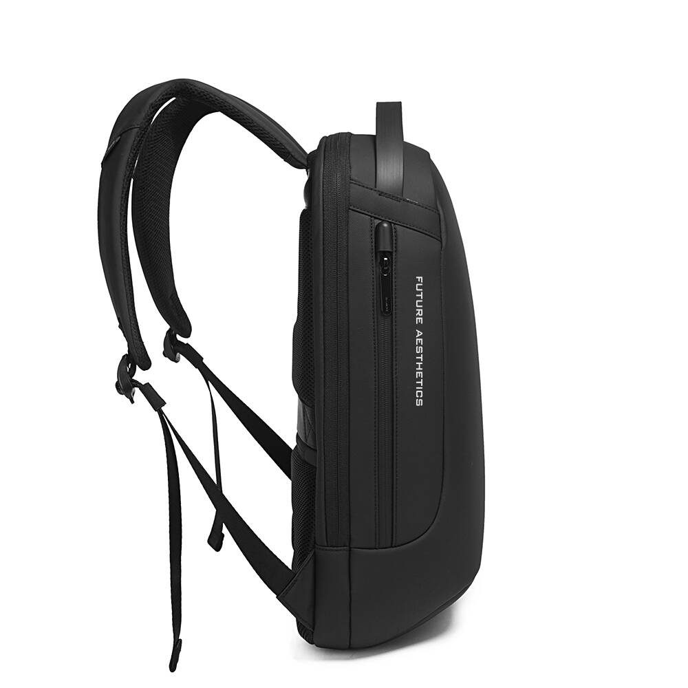 BANGE 7225 Backpack Waterproof 15.6in Laptop Size Smart Trendy Durable Oxford Backpacks Anti-Theft USB School Travel Black Bags