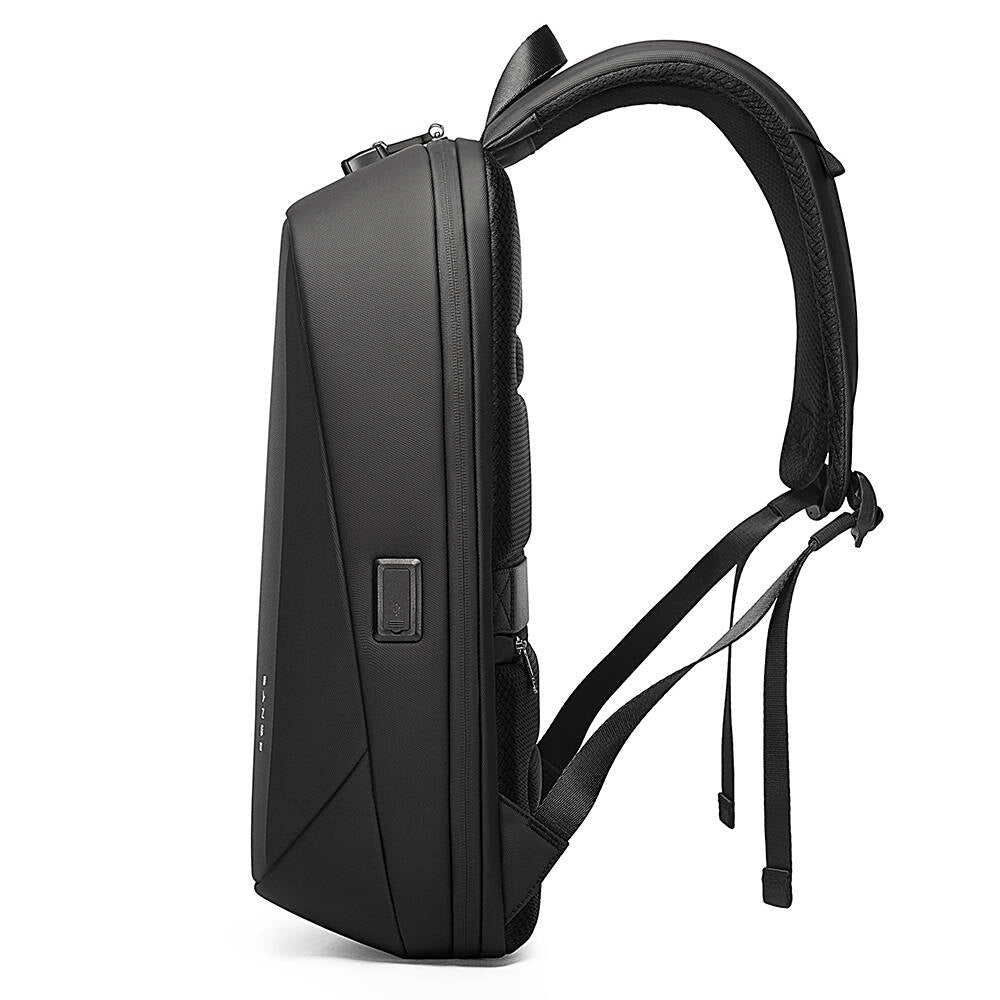 BANGE 7251 Backpack Waterproof 15.6in Laptop Size Smart Trendy Durable Oxford Backpacks Anti-Theft USB School Travel Black Bags