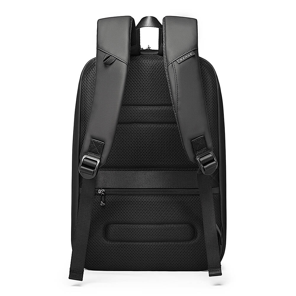 BANGE 7251 Backpack Waterproof 15.6in Laptop Size Smart Trendy Durable Oxford Backpacks Anti-Theft USB School Travel Black Bags