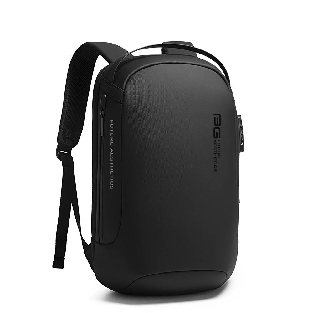 BANGE 7225 Backpack Waterproof 15.6in Laptop Size Smart Trendy Durable Oxford Backpacks Anti-Theft USB School Travel Black Bags
