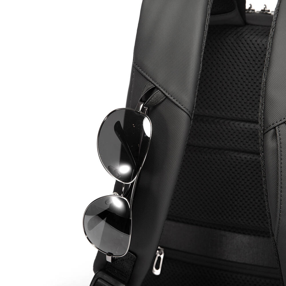 BANGE 7251 Backpack Waterproof 15.6in Laptop Size Smart Trendy Durable Oxford Backpacks Anti-Theft USB School Travel Black Bags